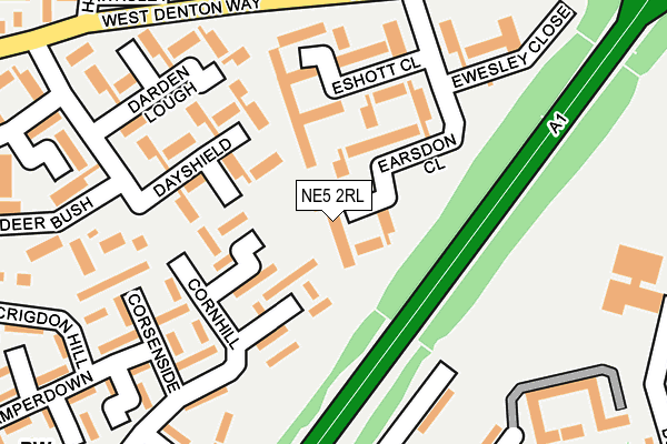 NE5 2RL map - OS OpenMap – Local (Ordnance Survey)