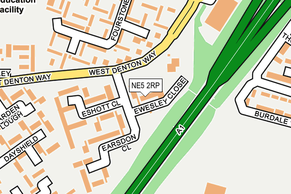 NE5 2RP map - OS OpenMap – Local (Ordnance Survey)