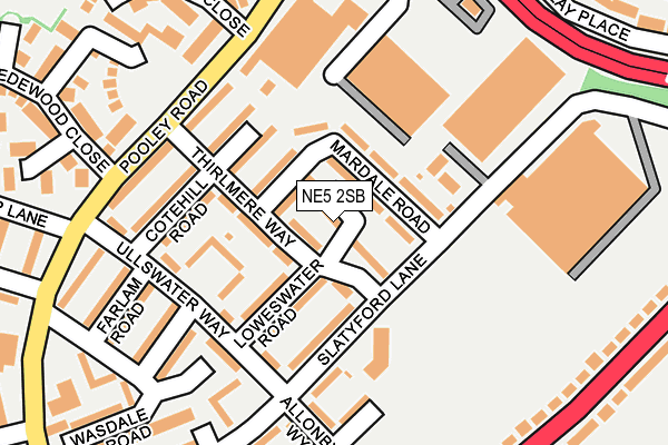 NE5 2SB map - OS OpenMap – Local (Ordnance Survey)