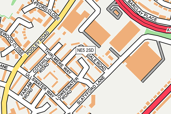 NE5 2SD map - OS OpenMap – Local (Ordnance Survey)