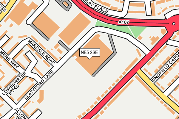 NE5 2SE map - OS OpenMap – Local (Ordnance Survey)