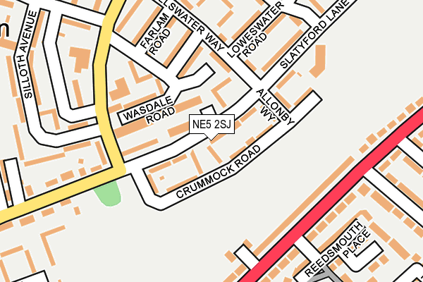 NE5 2SJ map - OS OpenMap – Local (Ordnance Survey)