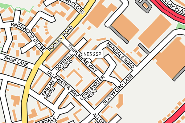 NE5 2SP map - OS OpenMap – Local (Ordnance Survey)