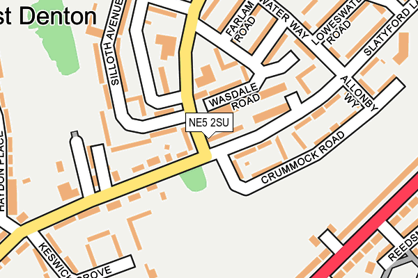 NE5 2SU map - OS OpenMap – Local (Ordnance Survey)