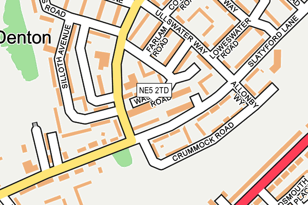 NE5 2TD map - OS OpenMap – Local (Ordnance Survey)