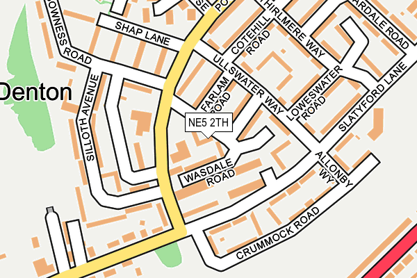 NE5 2TH map - OS OpenMap – Local (Ordnance Survey)