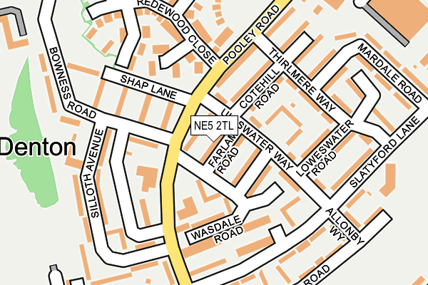 NE5 2TL map - OS OpenMap – Local (Ordnance Survey)