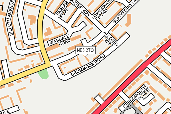 NE5 2TQ map - OS OpenMap – Local (Ordnance Survey)