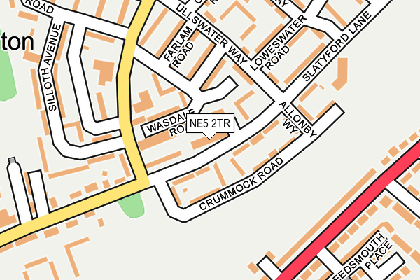 NE5 2TR map - OS OpenMap – Local (Ordnance Survey)