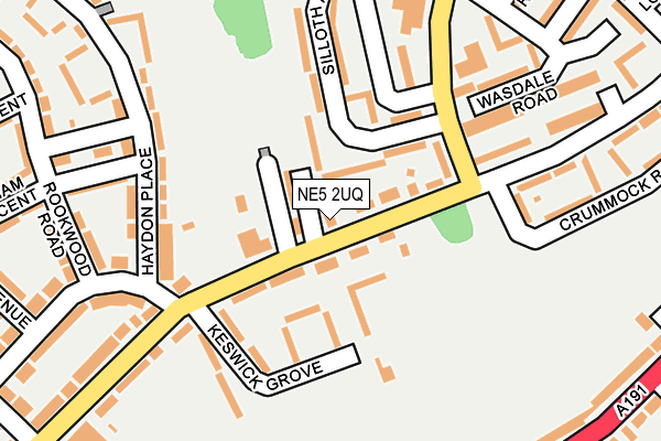 NE5 2UQ map - OS OpenMap – Local (Ordnance Survey)