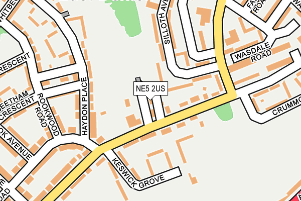 NE5 2US map - OS OpenMap – Local (Ordnance Survey)