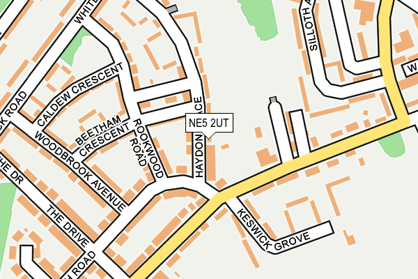 NE5 2UT map - OS OpenMap – Local (Ordnance Survey)