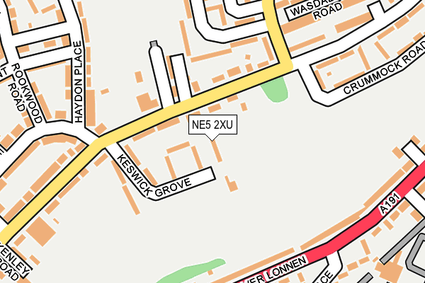 NE5 2XU map - OS OpenMap – Local (Ordnance Survey)