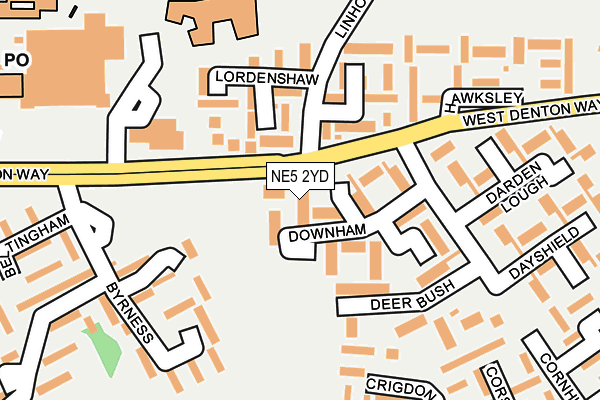 NE5 2YD map - OS OpenMap – Local (Ordnance Survey)