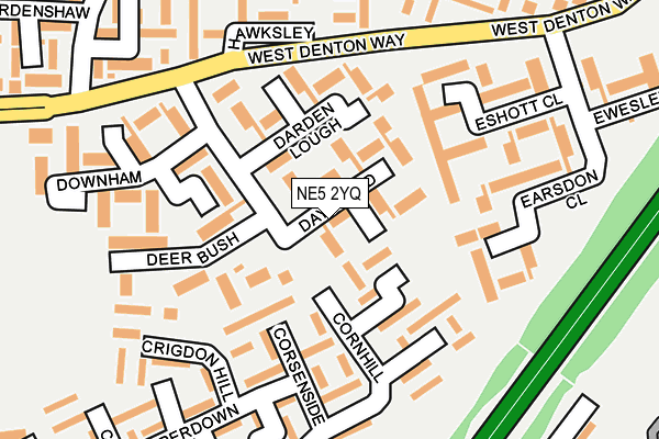NE5 2YQ map - OS OpenMap – Local (Ordnance Survey)