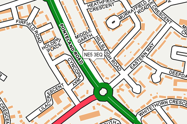 NE5 3EQ map - OS OpenMap – Local (Ordnance Survey)