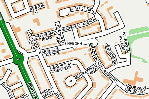 NE5 3HH map - OS OpenMap – Local (Ordnance Survey)