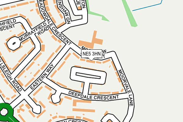 NE5 3HN map - OS OpenMap – Local (Ordnance Survey)