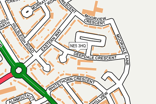 NE5 3HQ map - OS OpenMap – Local (Ordnance Survey)