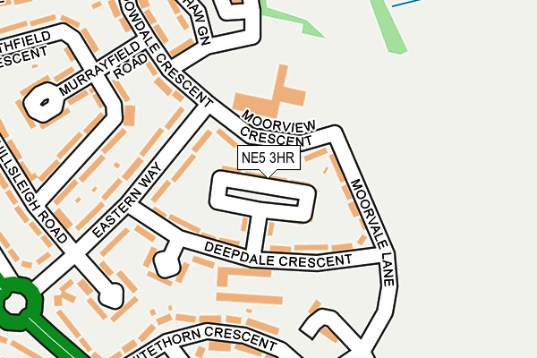NE5 3HR map - OS OpenMap – Local (Ordnance Survey)