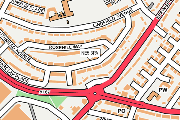 NE5 3PA map - OS OpenMap – Local (Ordnance Survey)