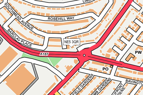 NE5 3QR map - OS OpenMap – Local (Ordnance Survey)