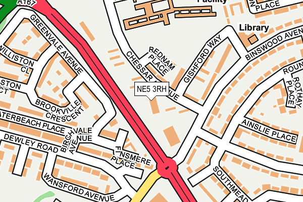 NE5 3RH map - OS OpenMap – Local (Ordnance Survey)