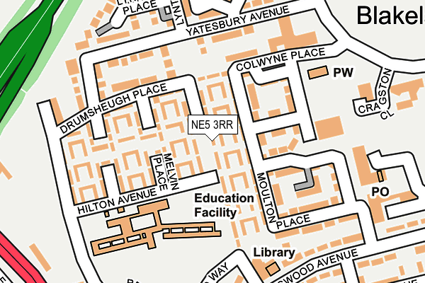 NE5 3RR map - OS OpenMap – Local (Ordnance Survey)