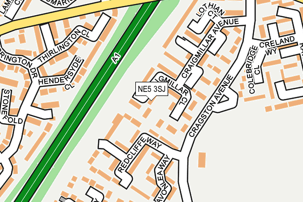 NE5 3SJ map - OS OpenMap – Local (Ordnance Survey)
