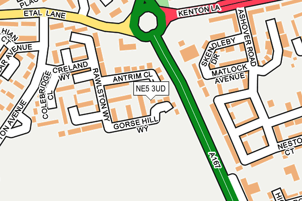 NE5 3UD map - OS OpenMap – Local (Ordnance Survey)