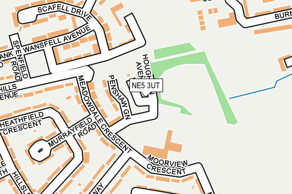 NE5 3UT map - OS OpenMap – Local (Ordnance Survey)