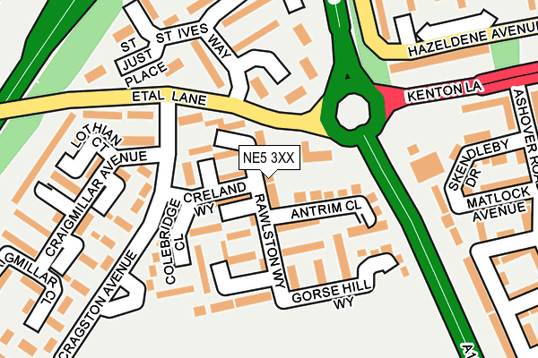 NE5 3XX map - OS OpenMap – Local (Ordnance Survey)
