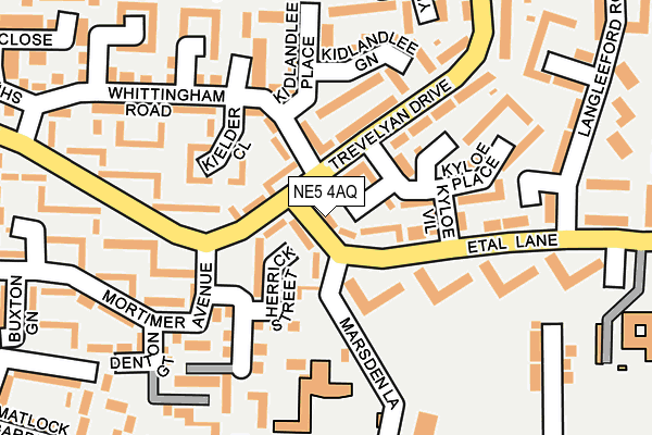 NE5 4AQ map - OS OpenMap – Local (Ordnance Survey)