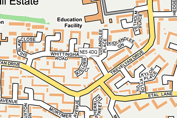 NE5 4DQ map - OS OpenMap – Local (Ordnance Survey)