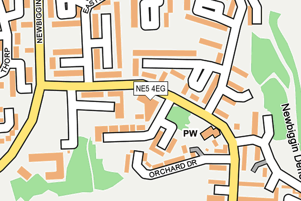 NE5 4EG map - OS OpenMap – Local (Ordnance Survey)