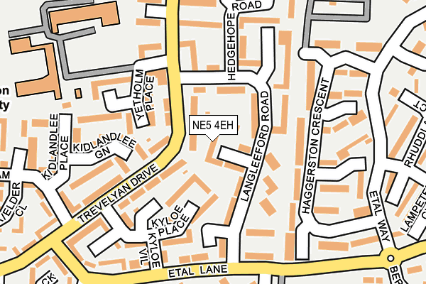NE5 4EH map - OS OpenMap – Local (Ordnance Survey)
