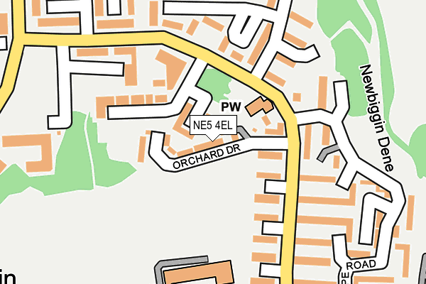 NE5 4EL map - OS OpenMap – Local (Ordnance Survey)