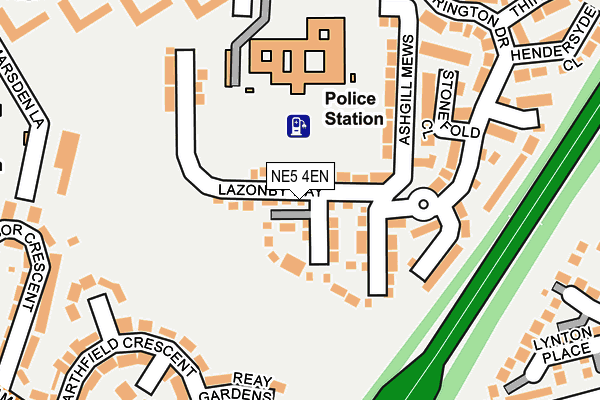 NE5 4EN map - OS OpenMap – Local (Ordnance Survey)