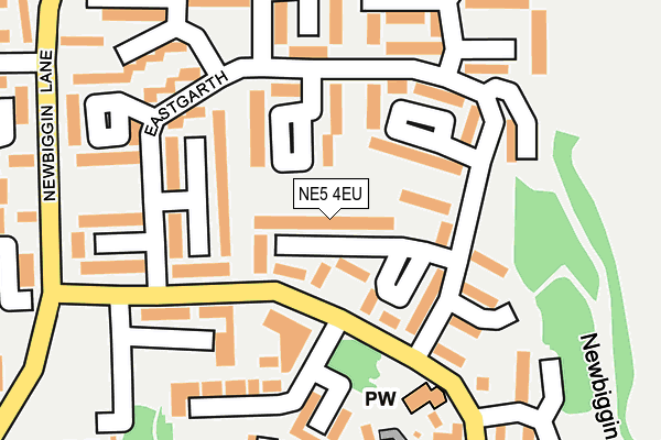 NE5 4EU map - OS OpenMap – Local (Ordnance Survey)