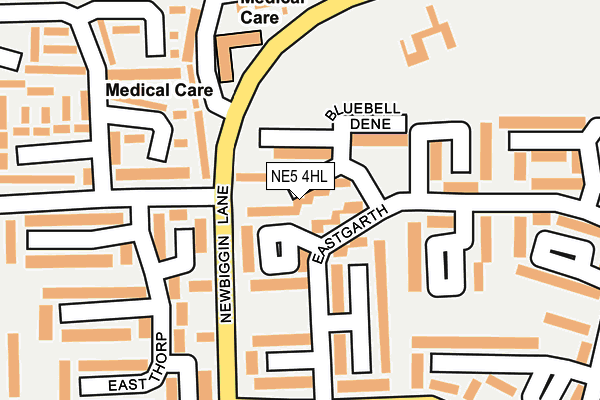 NE5 4HL map - OS OpenMap – Local (Ordnance Survey)