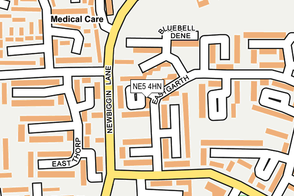 NE5 4HN map - OS OpenMap – Local (Ordnance Survey)