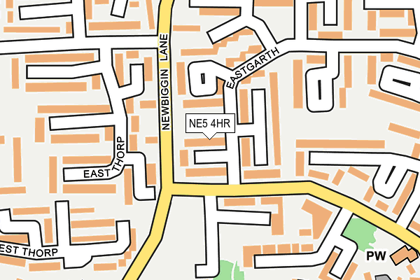 NE5 4HR map - OS OpenMap – Local (Ordnance Survey)
