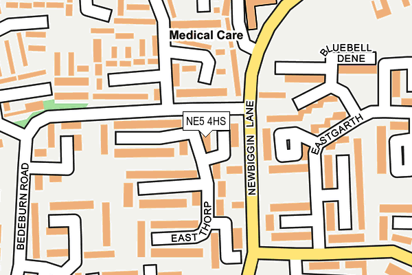 NE5 4HS map - OS OpenMap – Local (Ordnance Survey)
