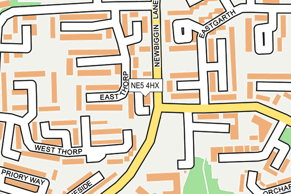 NE5 4HX map - OS OpenMap – Local (Ordnance Survey)