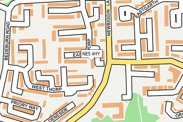 NE5 4HY map - OS OpenMap – Local (Ordnance Survey)