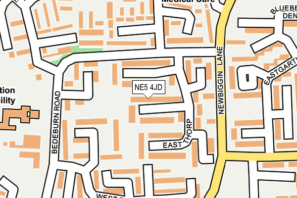 NE5 4JD map - OS OpenMap – Local (Ordnance Survey)