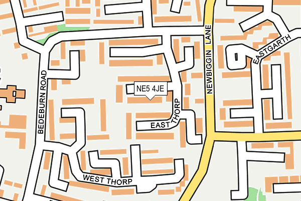 NE5 4JE map - OS OpenMap – Local (Ordnance Survey)