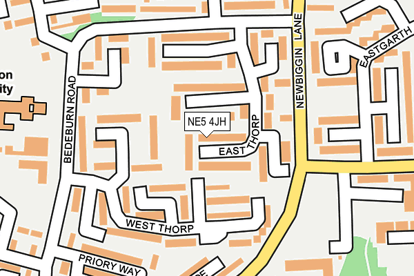 NE5 4JH map - OS OpenMap – Local (Ordnance Survey)