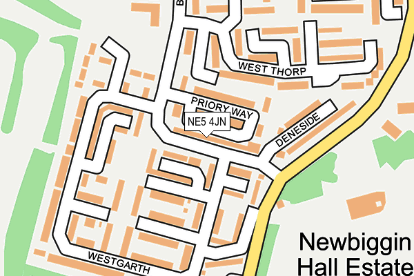 NE5 4JN map - OS OpenMap – Local (Ordnance Survey)