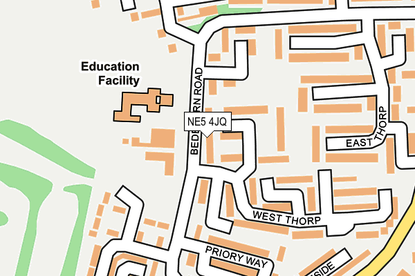 NE5 4JQ map - OS OpenMap – Local (Ordnance Survey)